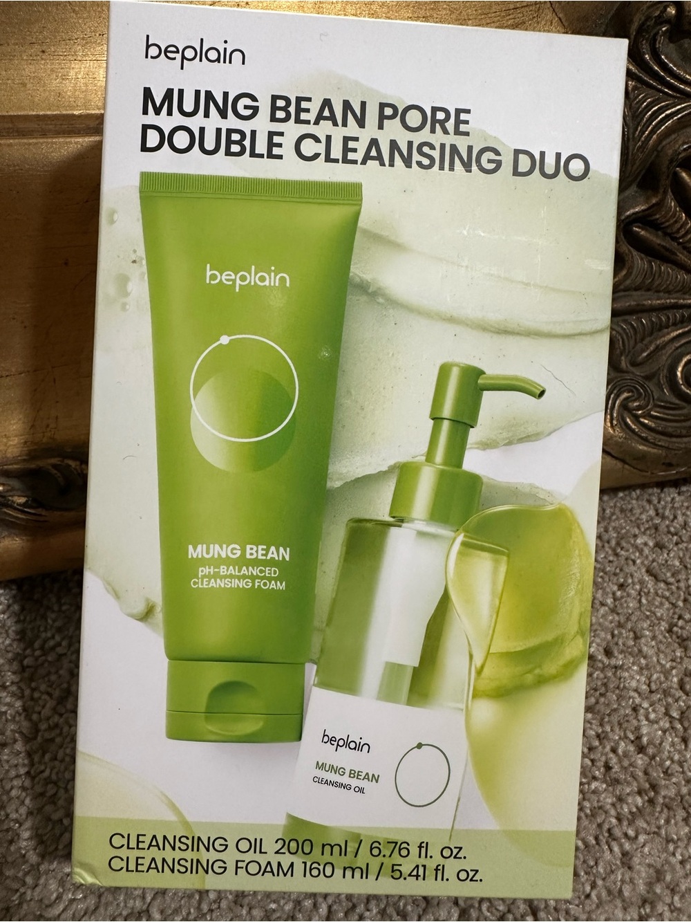 New In Box beplain Mung Bean Pore Double Cleansing Duo Oil/Foam $37